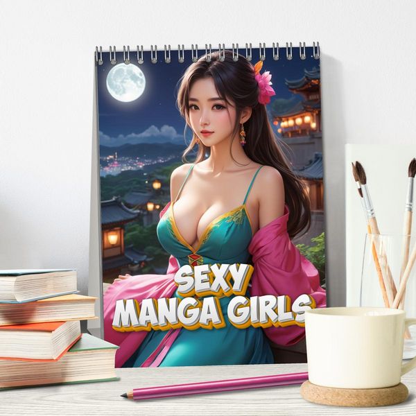 Produktbild: Sexy Manga Girls (Tischkalender 2026 DIN A5 hoch), CALVENDO Monatskalender
