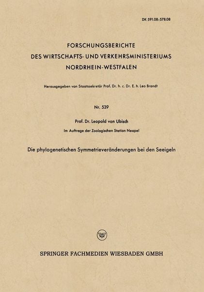 Produktbild: Die phylogenetischen Symmetriever&auml;nderungen bei den Seeigeln