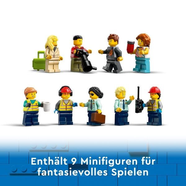 Produktbild: LEGO City 60367 Passagierflugzeug Set, großes Flugzeug-Modell mit Fahrzeugen