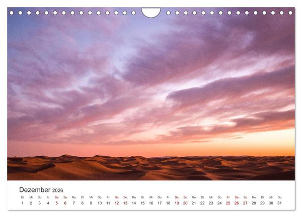 Produktbild: Sahara - Die gr&ouml;&szlig;te Trockenw&uuml;ste der Welt. (Wandkalender 2026 DIN A4 quer), CALVENDO Monatskalender