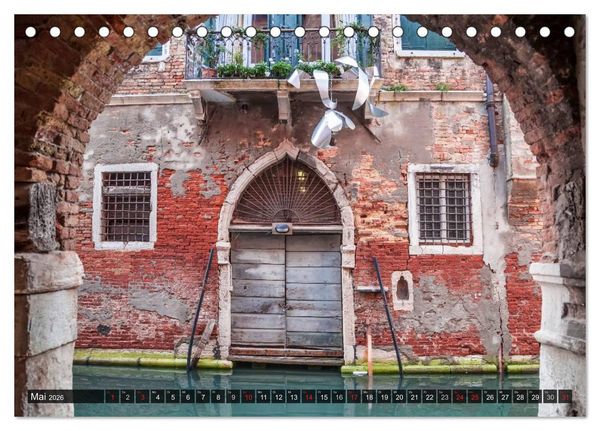Produktbild: VENEDIG charmante Details (Tischkalender 2026 DIN A5 quer), CALVENDO Monatskalender