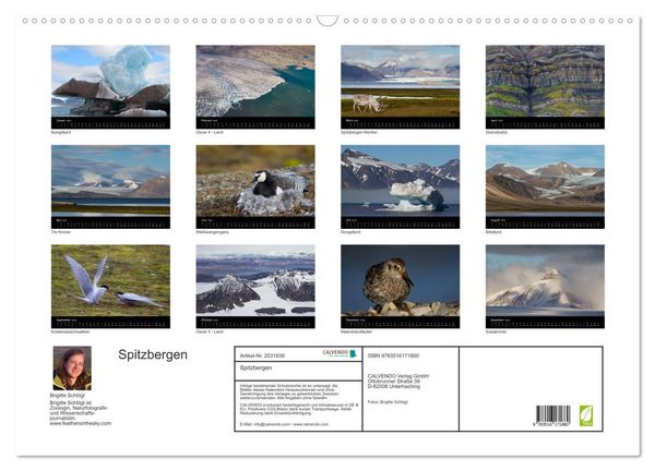 Produktbild: Spitzbergen (Wandkalender 2026 DIN A2 quer), CALVENDO Monatskalender