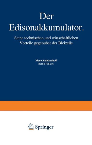 Produktbild: Der Edisonakkumulator