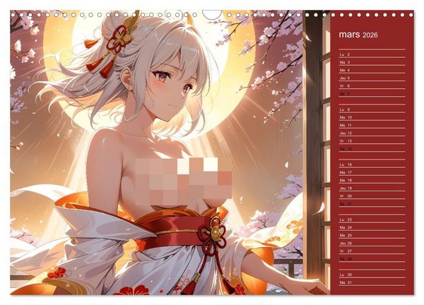 Produktbild: Mythes Sensuels - D&eacute;esses manga &eacute;rotiques (Calendrier mural 2026 DIN A3 vertical), CALVENDO calendrier mensuel