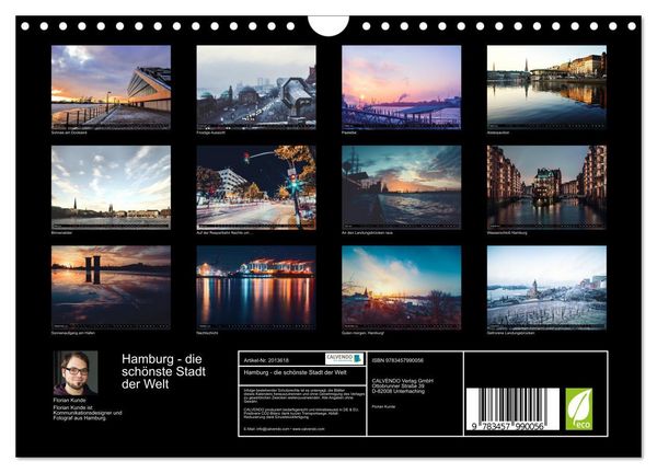 Produktbild: Hamburg - die sch&ouml;nste Stadt der Welt (Wandkalender 2026 DIN A4 quer), CALVENDO Monatskalender
