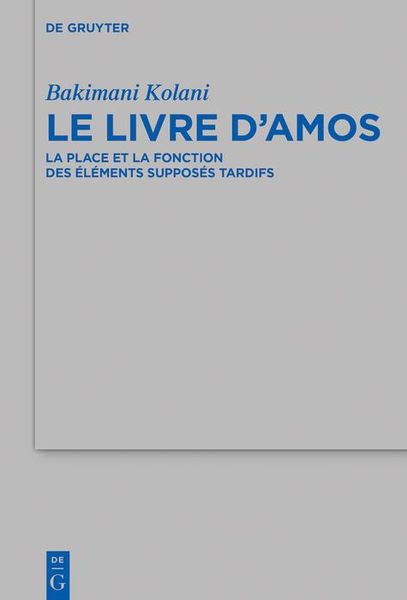 Produktbild: Le livre d'Amos