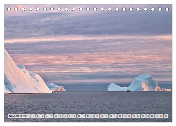 Produktbild: Bezauberndes, eisiges Gr&ouml;nland (Tischkalender 2026 DIN A5 quer), CALVENDO Monatskalender