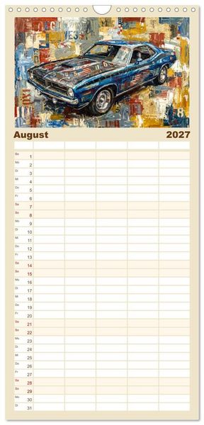 Produktbild: Familienplaner 2027 - Steroide auf vier R&auml;dern mit 5 Spalten (Wandkalender, 21 x 45 cm) CALVENDO