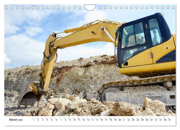 Produktbild: Mining machines in action - Various open-pit mines (Wall Calendar 2026 DIN A4 landscape), CALVENDO 12 Month Wall Calendar