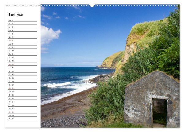 Produktbild: Azoren - S&atilde;o Miguel (hochwertiger Premium Wandkalender 2026 DIN A2 quer), Kunstdruck in Hochglanz