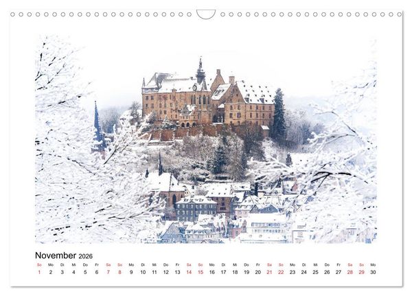 Produktbild: Marburg an der Lahn - ein Jahr in Bildern (Wandkalender 2026 DIN A3 quer), CALVENDO Monatskalender