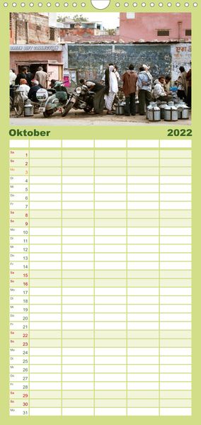 Produktbild: Familienplaner Alltagsleben in Indien (Wandkalender 2022 , 21 cm x 45 cm, hoch)