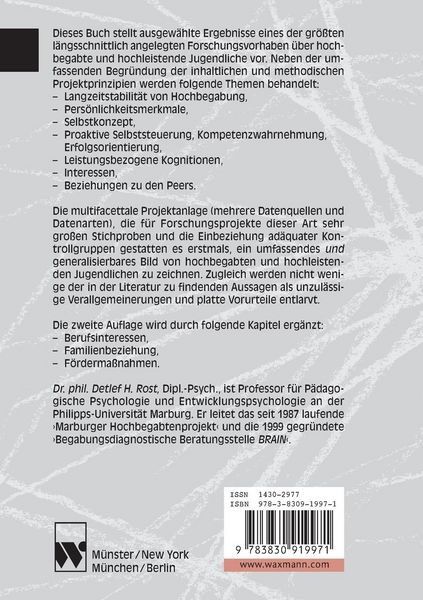 Produktbild: Hochbegabte und hochleistende Jugendliche