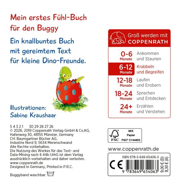 Produktbild: Mein erstes F&uuml;hl-Buch f&uuml;r den Buggy: 10 drollige Dinos