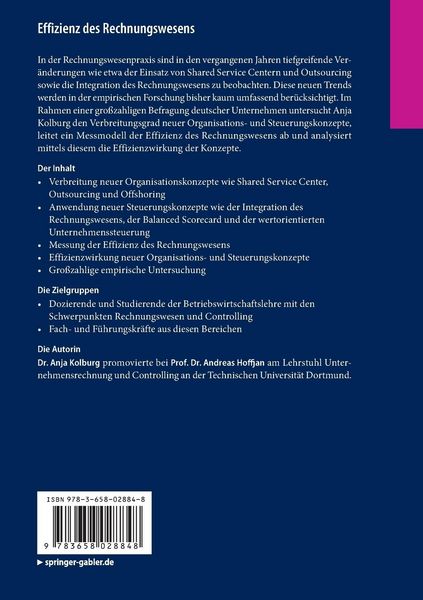 Produktbild: Effizienz des Rechnungswesens