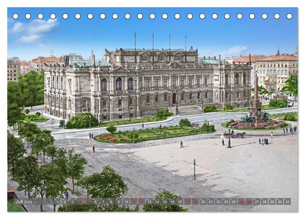 Produktbild: Leipzig zur Kaiserzeit in Farbe (Tischkalender 2026 DIN A5 quer), CALVENDO Monatskalender