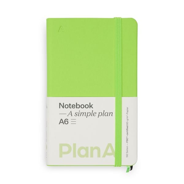 Produktbild: Notizbuch A6 Hardcover Kiwi Green Liniert, 192 Seiten