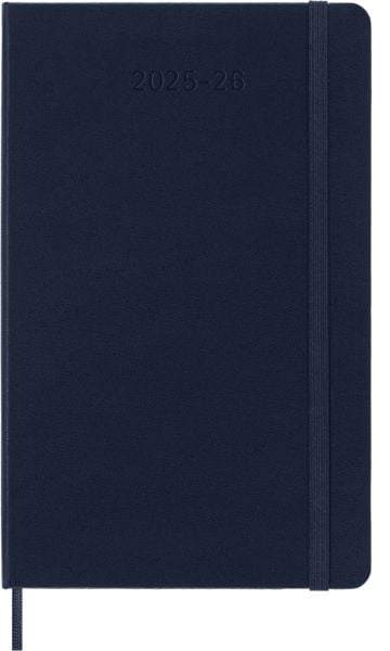 Produktbild: Moleskine 18 Monate Wochen Notizkalender 2025/2026, L/A5, 1 Wo = 1 Seite, Rechts linierte Seite, Fester Einband, Saphir