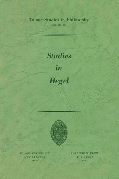 Produktbild: Studies in Hegel