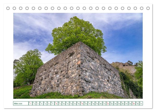 Produktbild: Festungsruine Hohentwiel im sch&ouml;nen Hegau (Tischkalender 2026 DIN A5 quer), CALVENDO Monatskalender