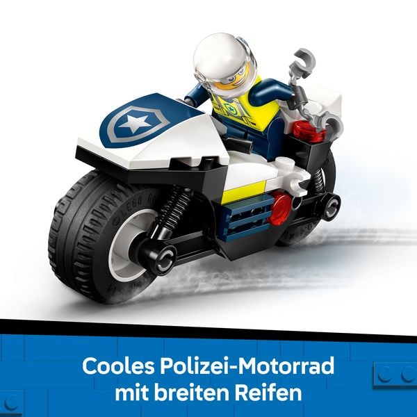 Produktbild: LEGO City Verfolgungsjagd mit dem Polizeimotorrad Spielset 60455