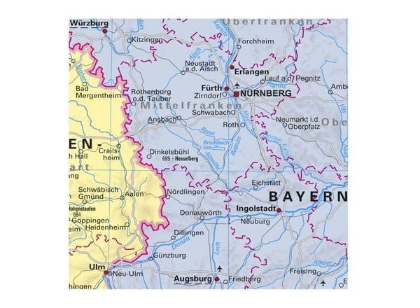 Produktbild: Deutschland politisch mit Bundesl&auml;nderwappen