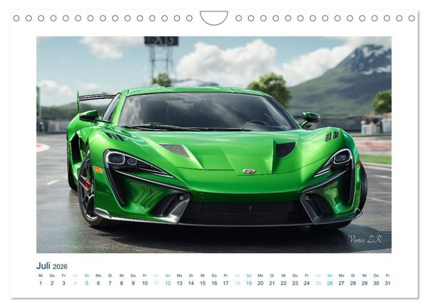 Produktbild: Faszination KI-Sportwagen (Wandkalender 2026 DIN A4 quer), CALVENDO Monatskalender