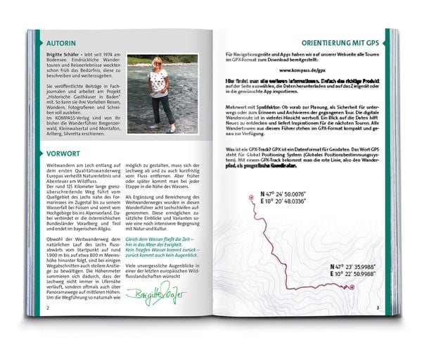 Produktbild: KOMPASS Wanderf&uuml;hrer Lechweg mit Lechschleifen, 16 Touren und Etappen