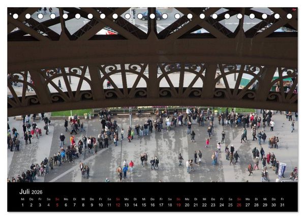 Produktbild: Eiffel Tower &ndash; Tour Eiffel &ndash; Eiffelturm &ndash; Paris 2026 (Tischkalender 2026 DIN A5 quer), CALVENDO Monatskalender