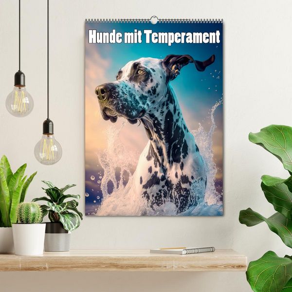 Produktbild: Hunde mit Temperament (Wandkalender 2026 DIN A2 hoch), CALVENDO Monatskalender