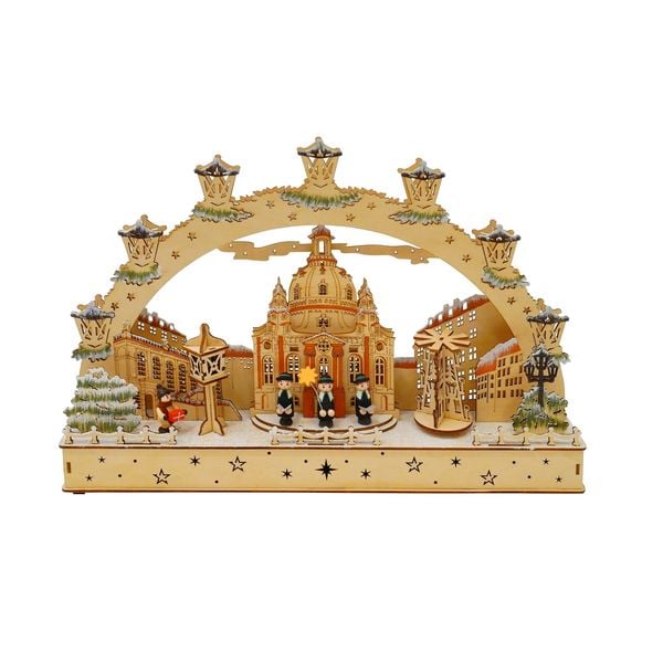 HTI-Living Schwibbogen Kirche mit Sternensinger Schwibbogen Kirche mit Sternensinger