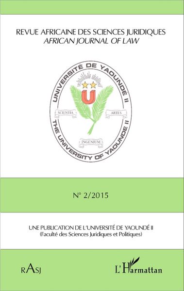 Produktbild: Revue africaine des sciences juridiques n&deg; 2 /2015