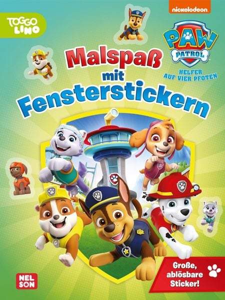 PAW Patrol Mitmachbuch: Malspaß mit Fensterstickern, Taschenbuch von , Nelson, 9783845125831