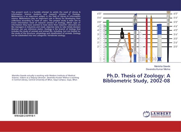 Produktbild: Ph.D. Thesis of Zoology: A Bibliometric Study, 2002-08