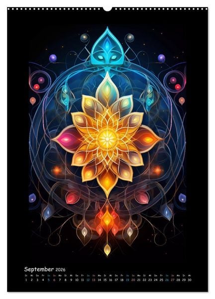 Produktbild: Fractale Mandalas (hochwertiger Premium Wandkalender 2026 DIN A2 hoch), Kunstdruck in Hochglanz