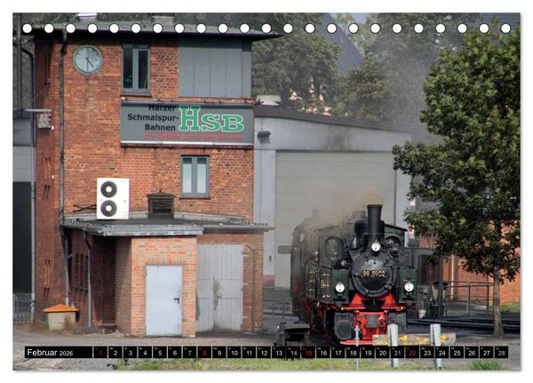 Produktbild: Die Brockenbahn - Mit Volldampf durch den Harz (Tischkalender 2026 DIN A5 quer), CALVENDO Monatskalender
