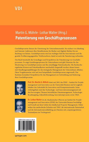 Produktbild: Patentierung von Gesch&auml;ftsprozessen