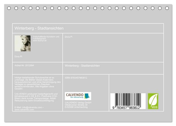 Produktbild: Winterberg - Stadtansichten (Tischkalender 2026 DIN A5 quer), CALVENDO Monatskalender