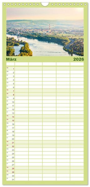 Produktbild: Familienplaner 2026 - Das Weinviertel im wundersch&ouml;nen Nieder&ouml;sterreich. mit 5 Spalten (Wandkalender, 21 x 45 cm) CALVENDO