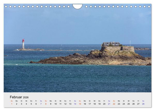 Produktbild: Bretagne Traumhafte K&uuml;sten in Frankreichs Nordwesten (Wandkalender 2026 DIN A4 quer), CALVENDO Monatskalender