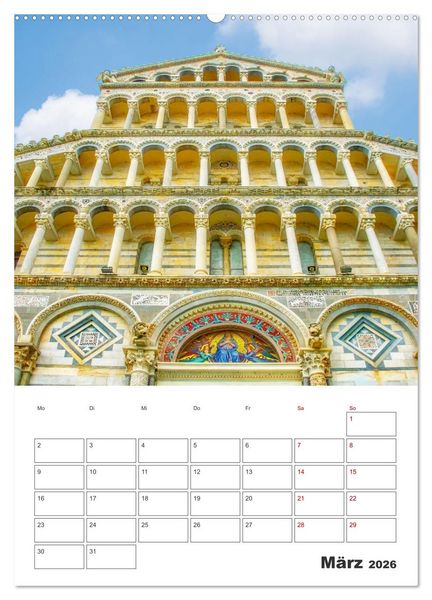 Produktbild: Pisa - Reiseplaner (hochwertiger Premium Wandkalender 2026 DIN A2 hoch), Kunstdruck in Hochglanz