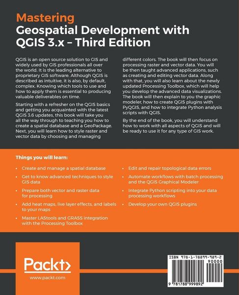 Produktbild: Mastering Geospatial Development with QGIS 3.x - Third Edition