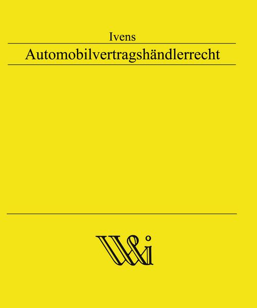 Produktbild: Automobilvertragsh&auml;ndlerrecht