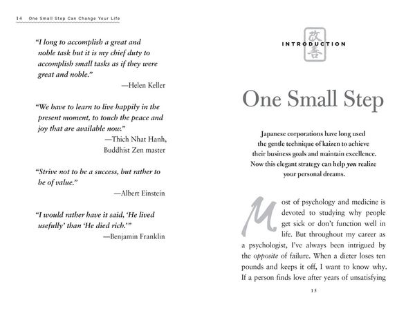 Produktbild: One Small Step Can Change Your Life