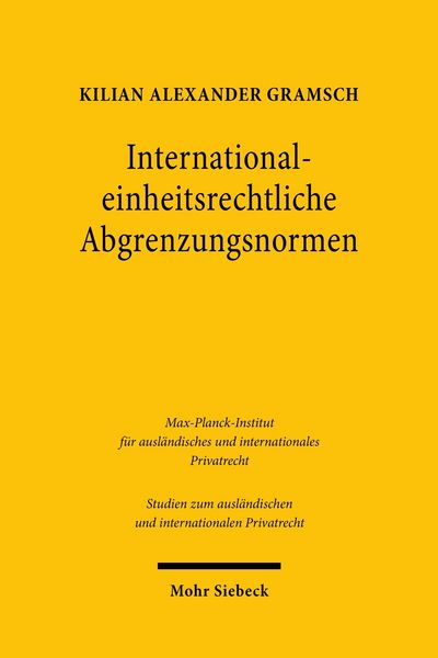 Produktbild: International-einheitsrechtliche Abgrenzungsnormen