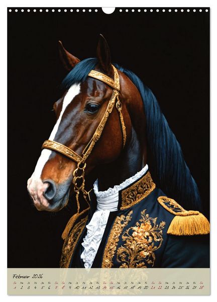 Produktbild: Barocke Tierportraits - Kunst und Klassik (Wandkalender 2026 DIN A3 hoch), CALVENDO Monatskalender