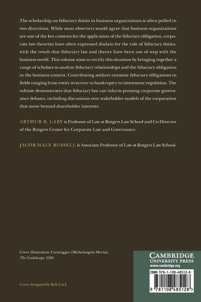 Produktbild: Fiduciary Obligations in Business