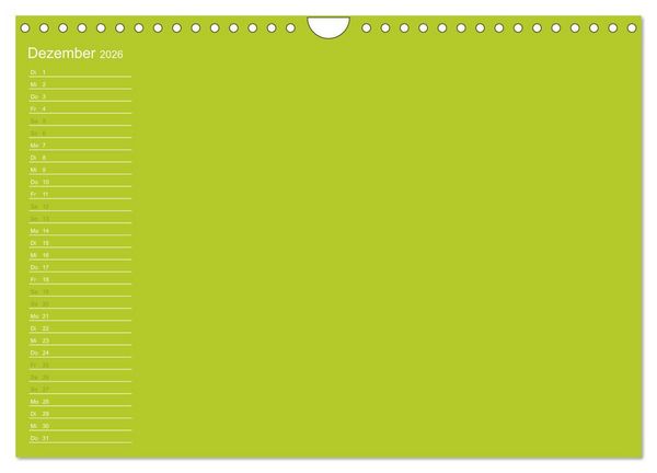 Produktbild: Bastel-Geburtstagskalender gr&uuml;n / Geburtstagskalender (Wandkalender 2026 DIN A4 quer), CALVENDO Monatskalender