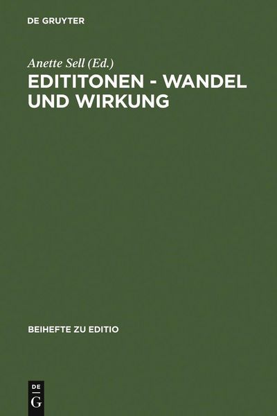 Produktbild: Edititonen - Wandel und Wirkung