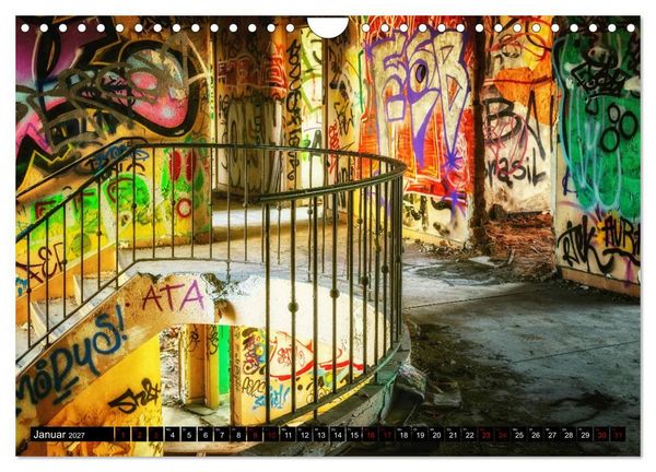 Produktbild: Lost Places Graffiti (Wandkalender 2027 DIN A4 quer), CALVENDO Monatskalender